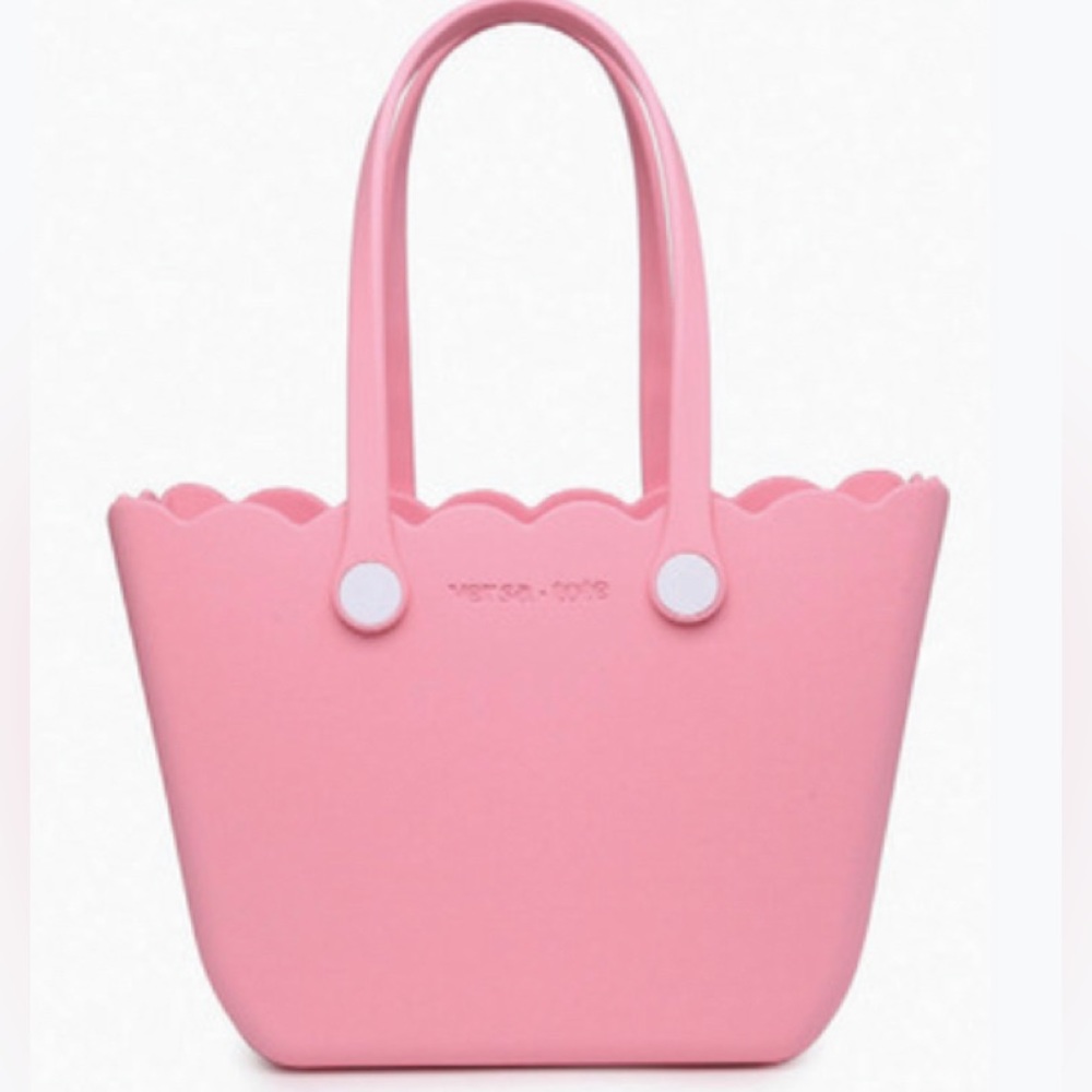 Last One‼️ Scalloped Versa Tote - BubbleGum Pink